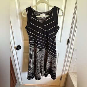 Dressbarn Sleeveless V-Neck Fit and Flare Dress